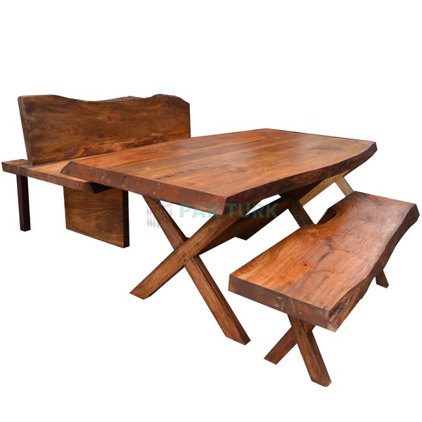 Live Edge Dining Table With Bench
