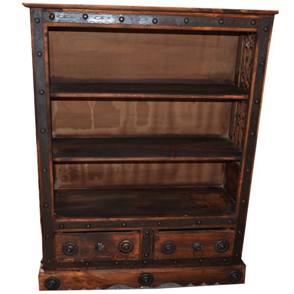 Iron Jali Book Shelve With Two Drawers(BS1004)